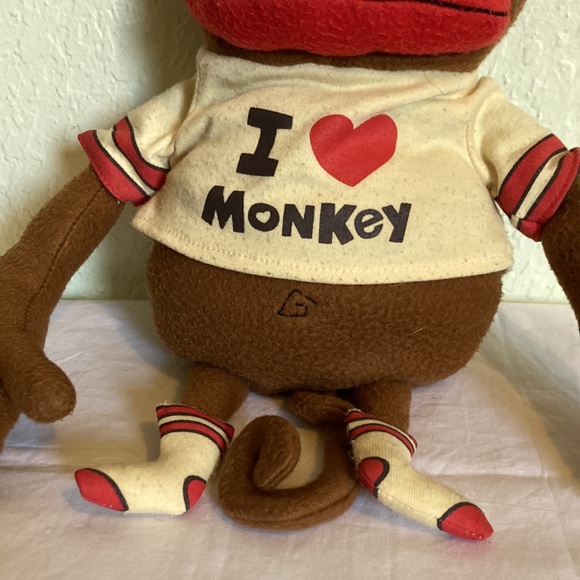 Vintage I LOVE MONKEY Plush From DISCOVERY KIT By Suzanne Kaufman -Plush Only - Picture 3 of 8